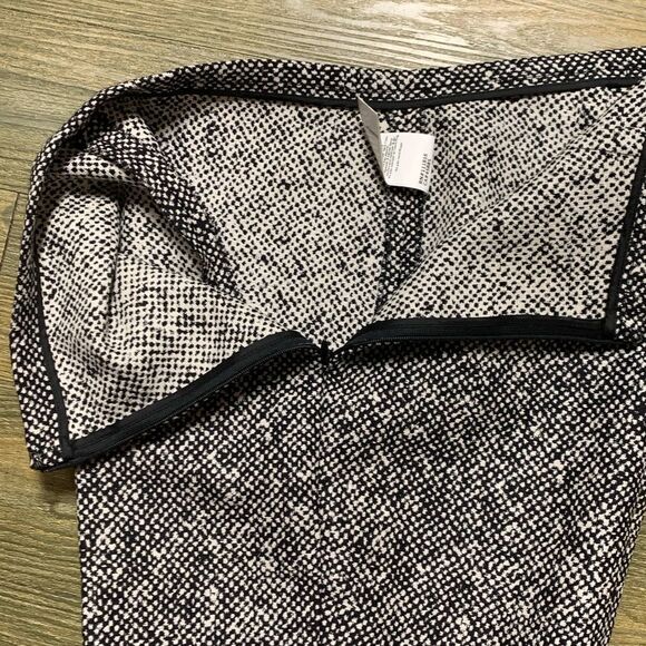 Michael Kors Collection Italy Black White Textured Wool Mid Rise Straight Pant 4 - Picture 11 of 11